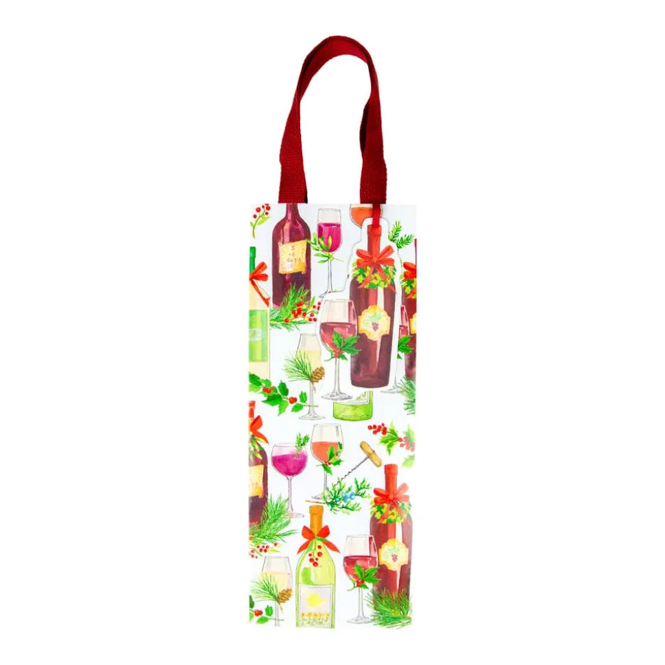 A Christmas Toast Wine & Bottle Gift Bags - 1 Each