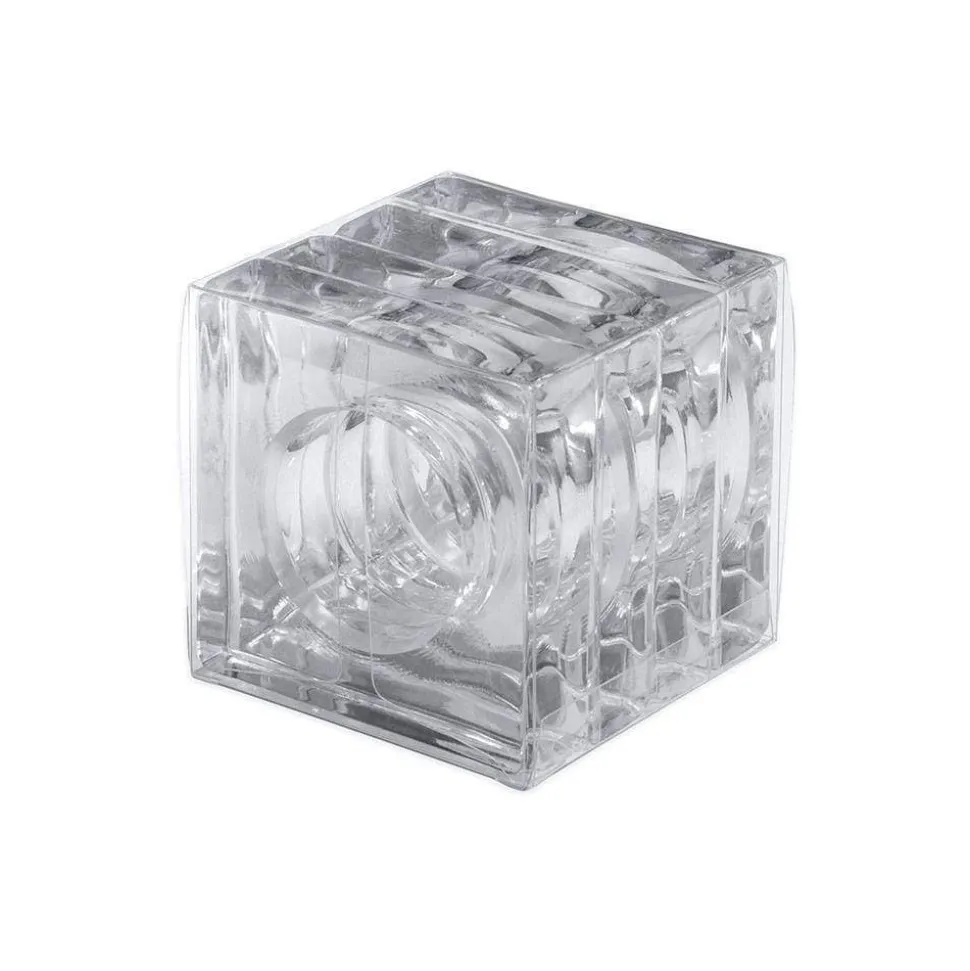 Acrylic Napkin Rings in Crystal Clear - Set of 4 Napkin Rings