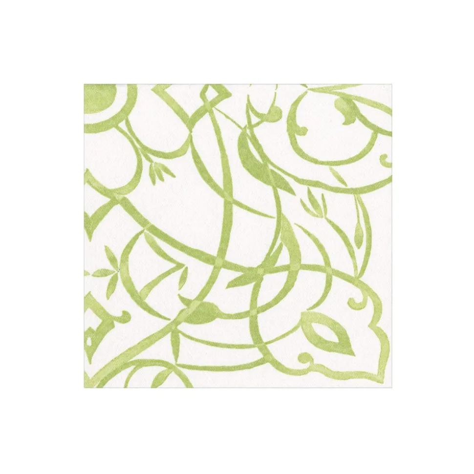 Algarve Moss Paper Linen Boxed Cocktail Napkins - 30 Per Package