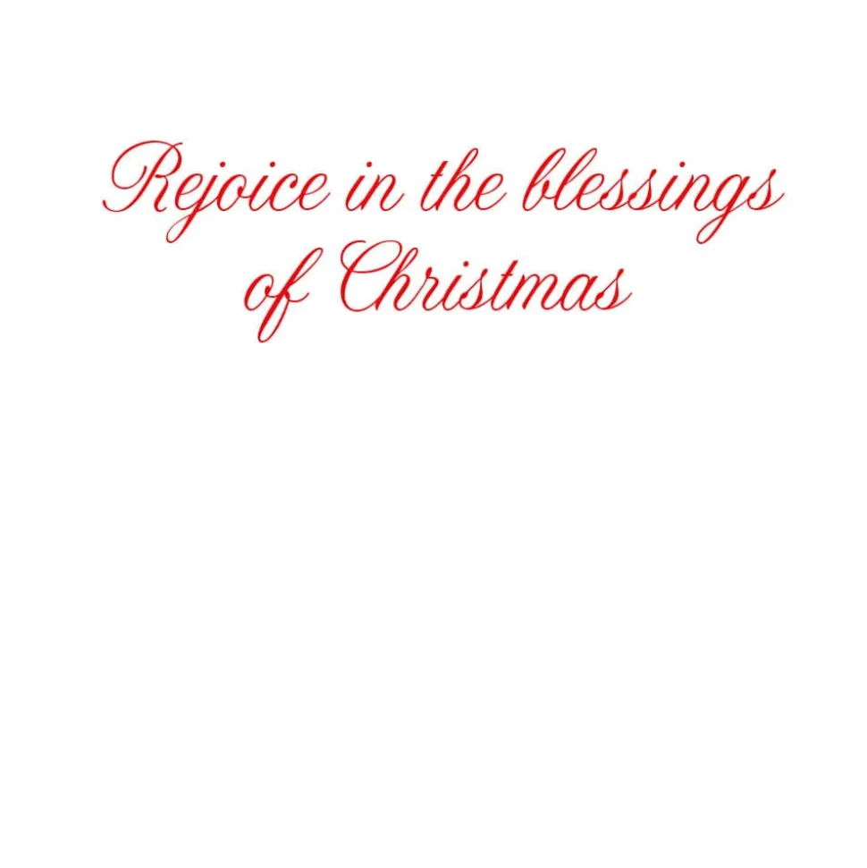 Angel In Red Dress With Trumpet C-Sized Christmas Cards Pack in Cello - 5 Cards & 5 Envelopes