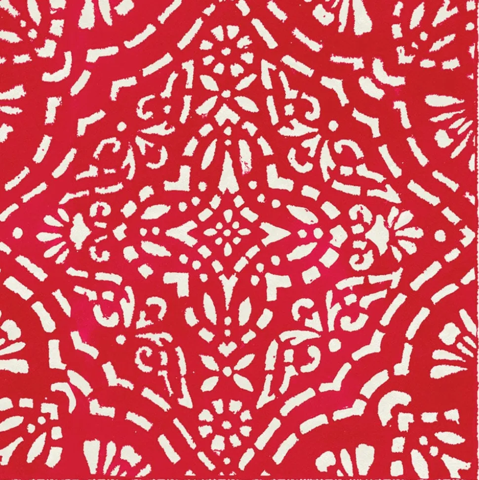 Annika Paper Linen Dinner Napkins in Red - 12 Per Package