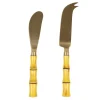 Bamboo Handle Cheese Knife & Spreader