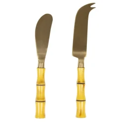 Bamboo Handle Cheese Knife & Spreader