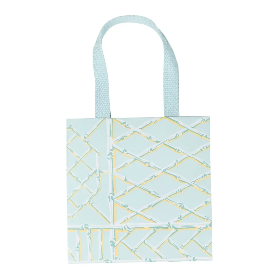 Bamboo Screen in Robin's Egg Small Square Gift Bags - One Gift Bag Included