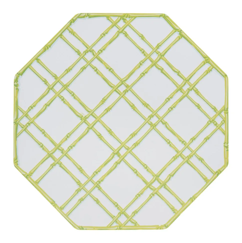 Bamboo Screen Moss Green Placemats - 12 Per Package