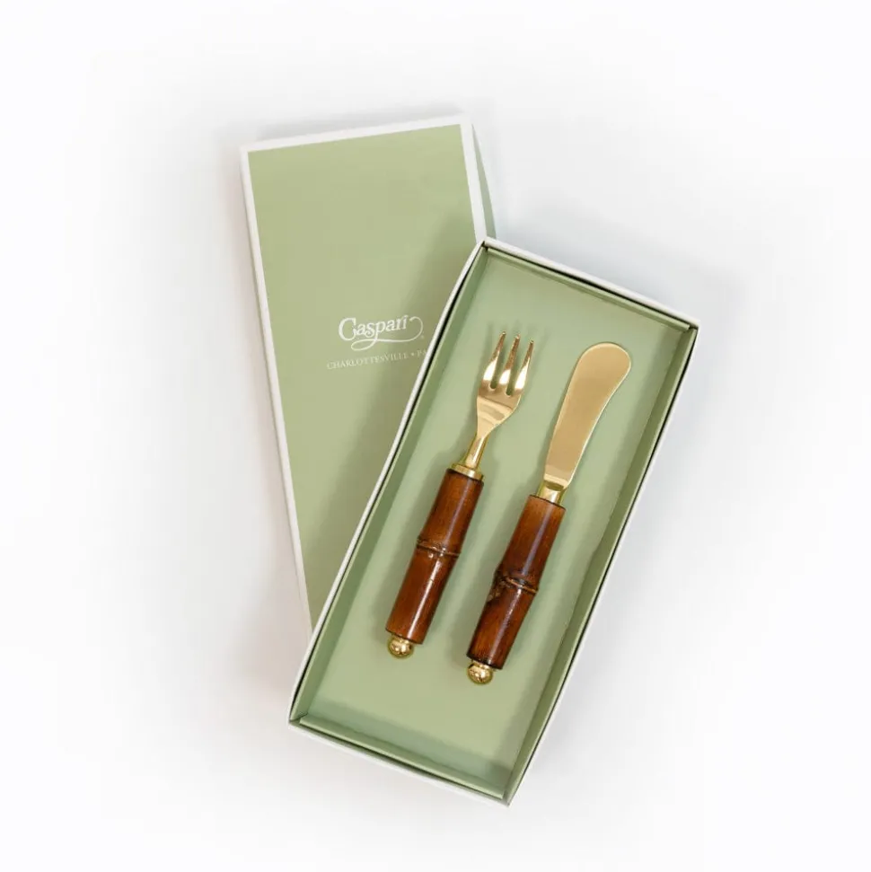 Bamboo Spreader & Hors d'oeuvre Fork - Set of 2