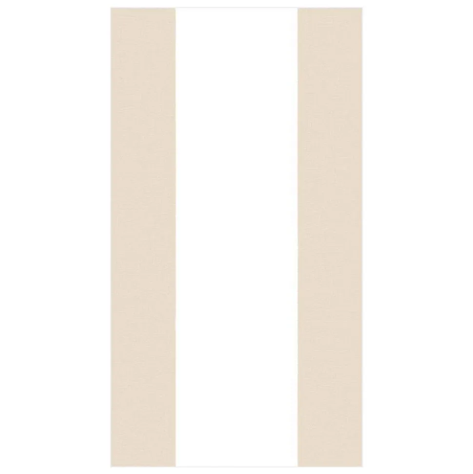 Bandol Stripe Paper Guest Towel Napkins in Natural - 15 Per Package