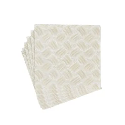 Basketry Flax Paper Linen Luncheon Napkins - 15 Per Package