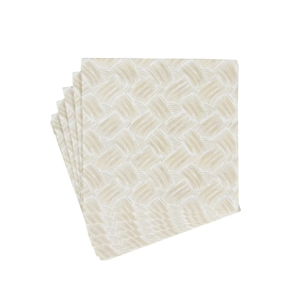 Basketry Flax Paper Linen Luncheon Napkins - 15 Per Package