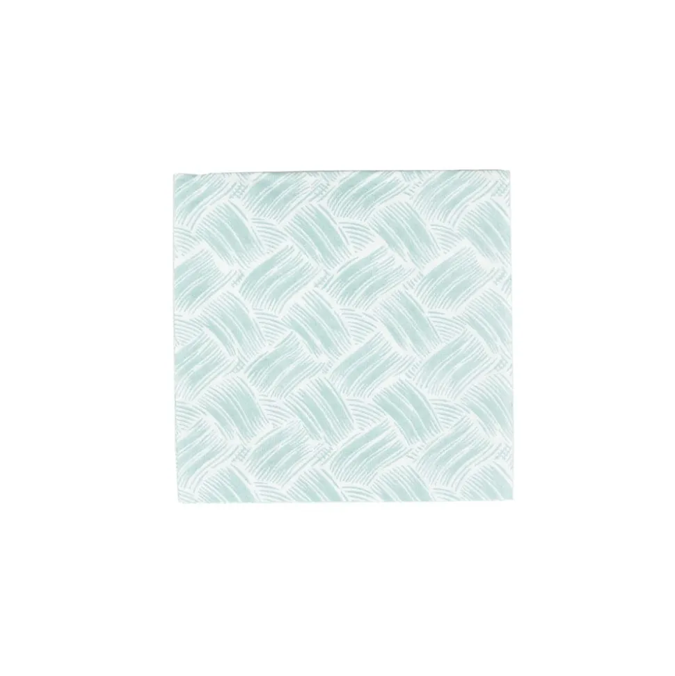 Basketry Mist Paper Linen Cocktail Napkins - 15 Per Package