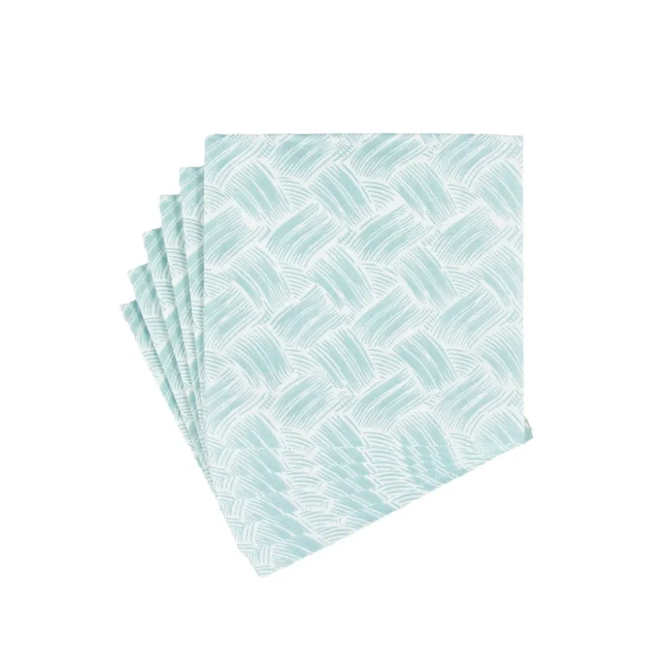 Basketry Mist Paper Linen Cocktail Napkins - 15 Per Package