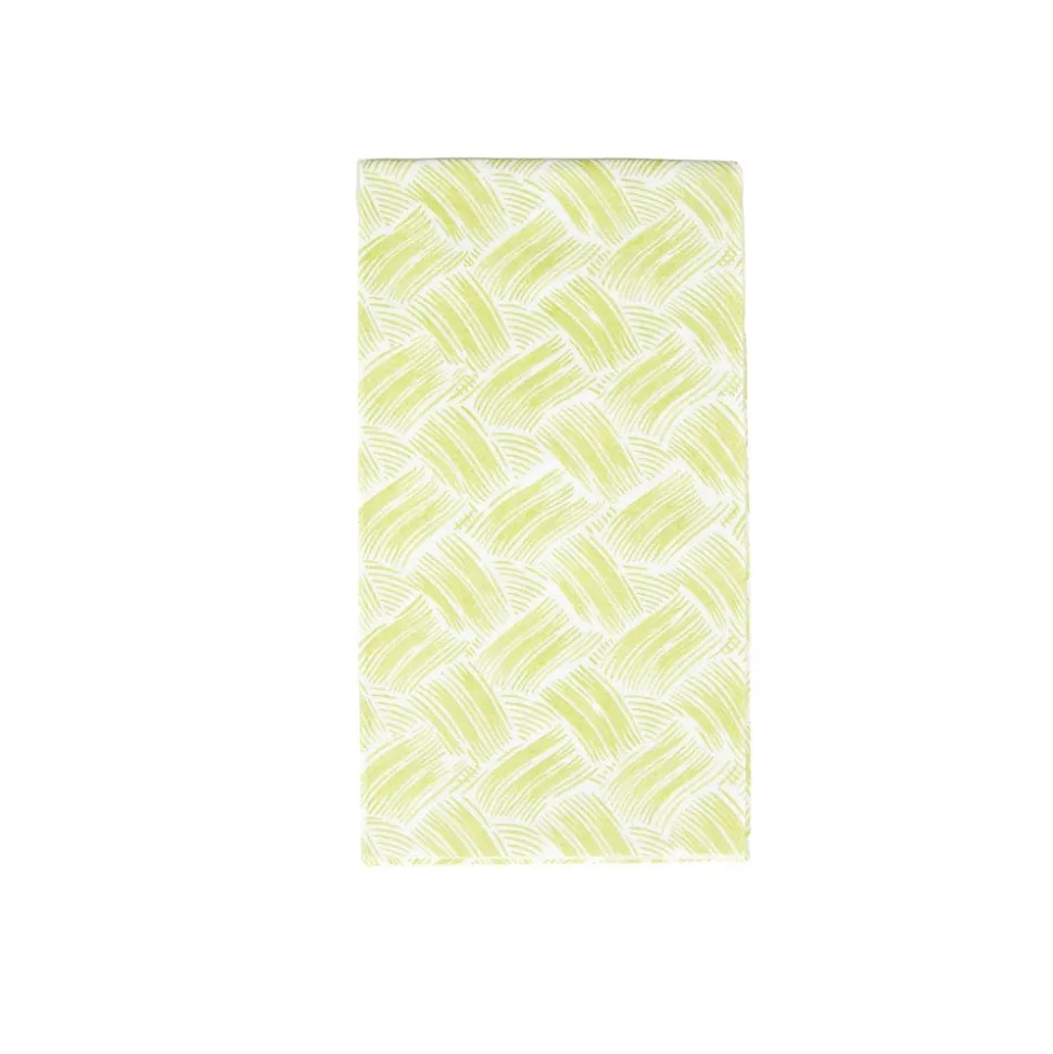 Basketry Moss Green Paper Linen Guest Towel Napkins - 12 Per Package