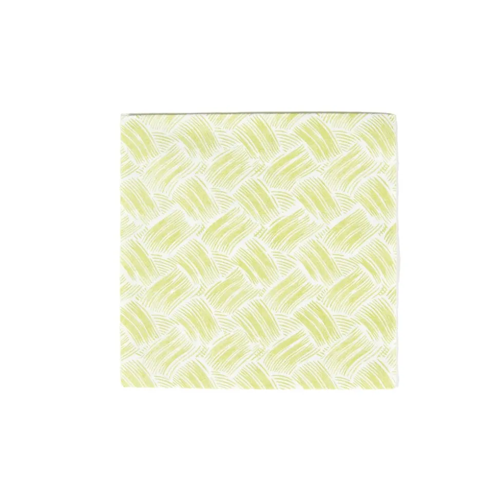 Basketry Moss Green Paper Linen Luncheon Napkins - 15 Per Package