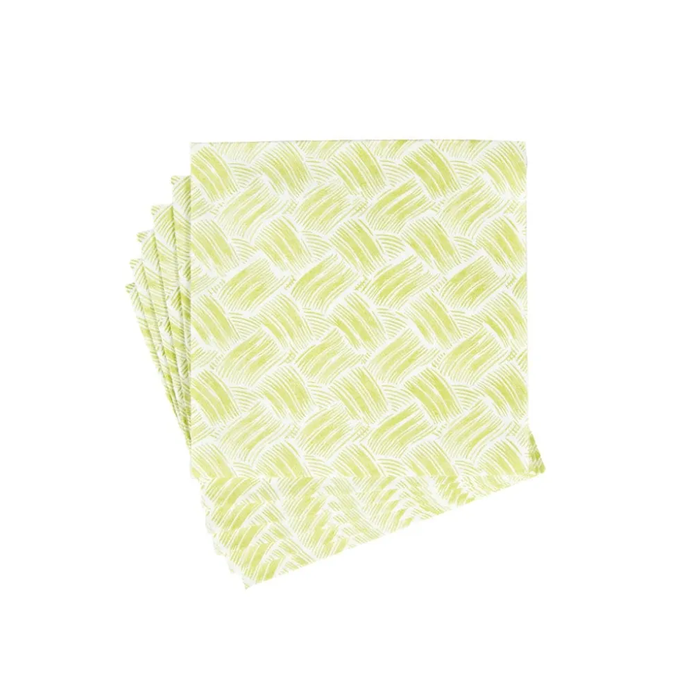 Basketry Moss Green Paper Linen Luncheon Napkins - 15 Per Package