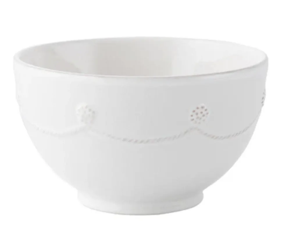 Berry & Thread Cereal/Ice Cream Bowl - Whitewash