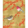 Birds And Berry Branches C-Sized Boxed Christmas Cards - 12 Cards & 13 Envelopes