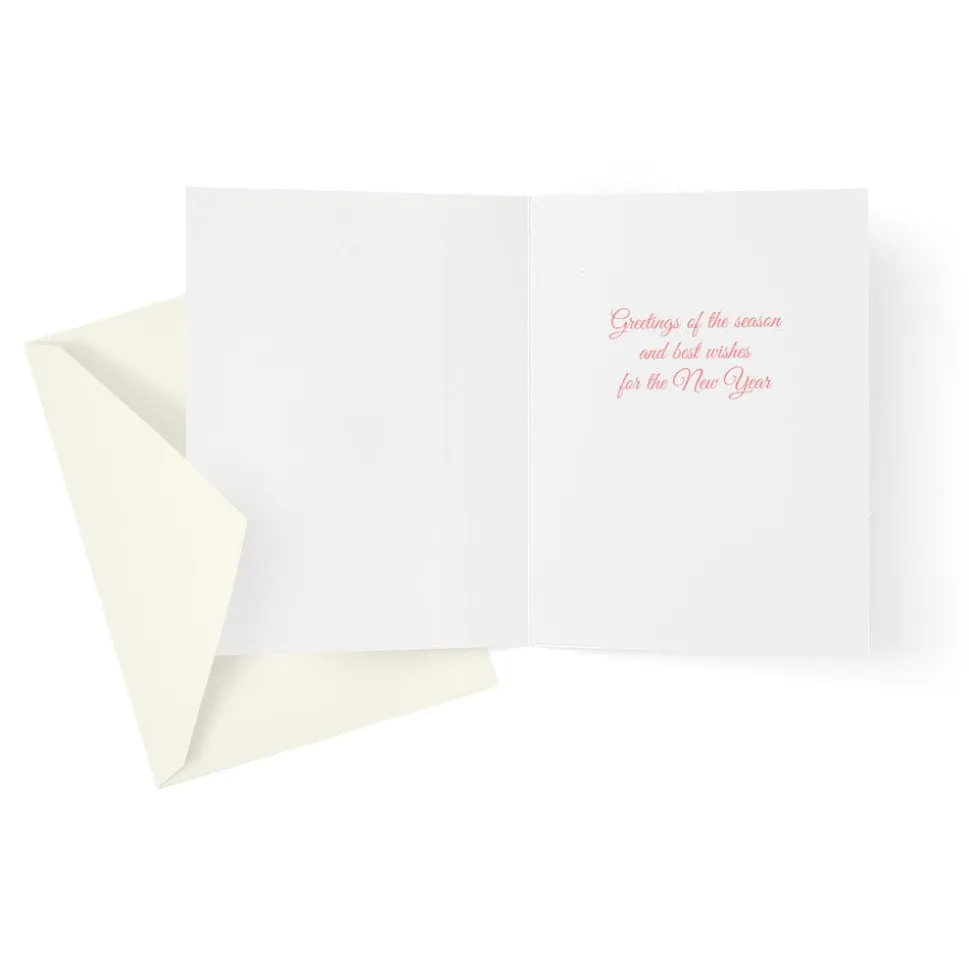Birds on Holly Branch Classic Boxed Christmas Cards - includes 15 cards & envelopes