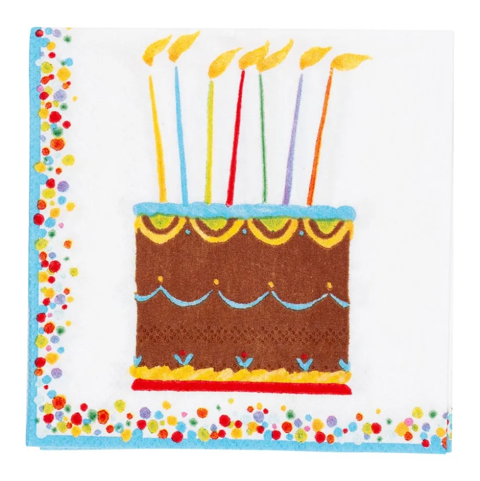 Birthday Cake Cocktail Napkins - 20 Per Package