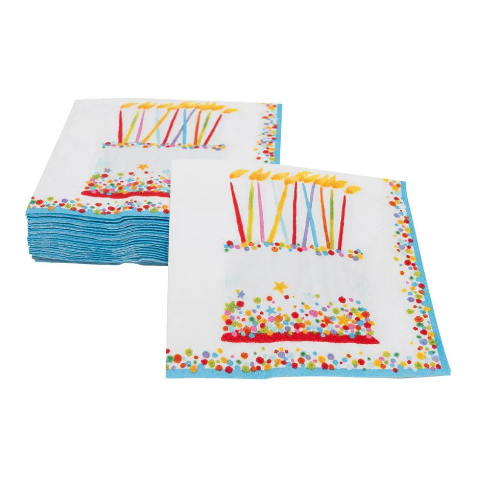 Birthday Cake Cocktail Napkins - 20 Per Package