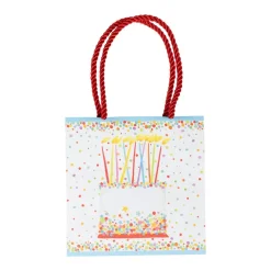 Birthday Cake Small Square Gift Bags - One Gift Bag Included