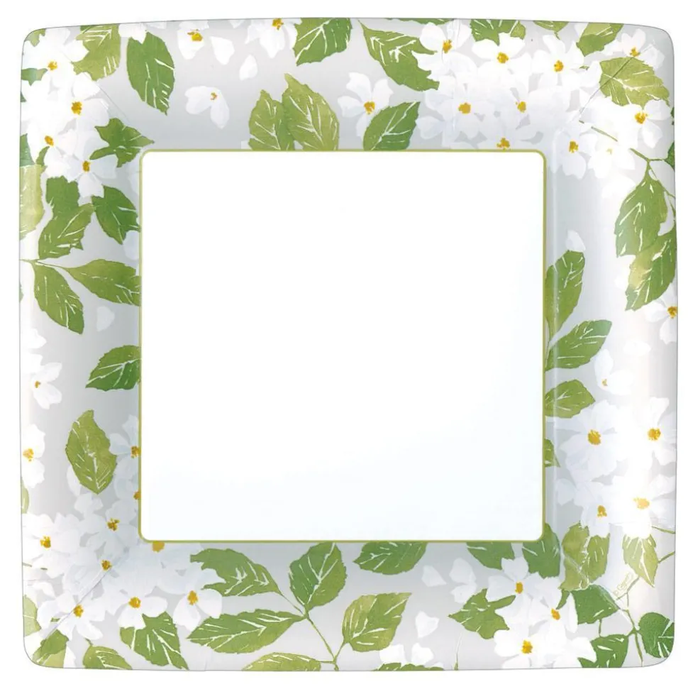 Blanc De Blancs Paper Dinner Plates in Grey - 8 Per Package
