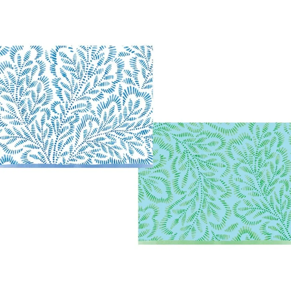 Block Print Leaves Assorted Boxed Note Cards - 10 Note Cards & 10 Envelopes