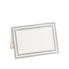 Border Stripe Place Cards in Silver Foil - 8 Per Package
