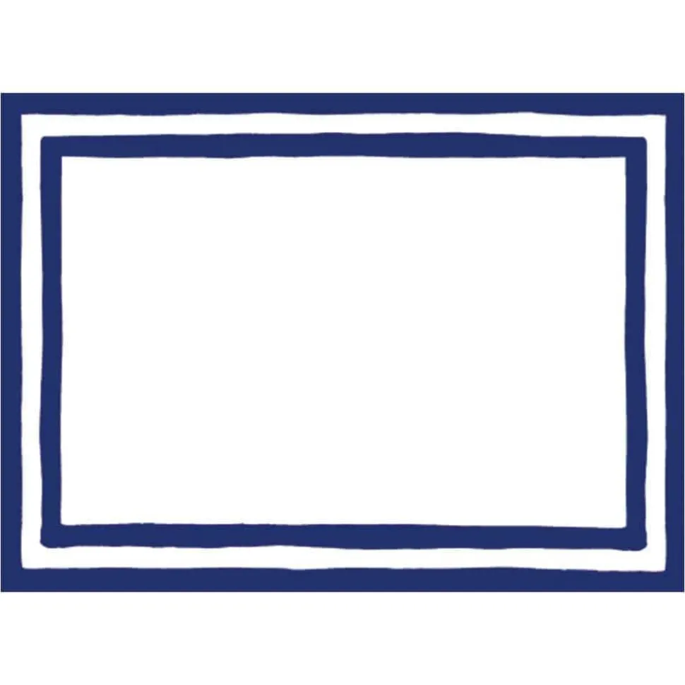 Border Stripe Self-Adhesive Labels in Blue - 12 Per Package