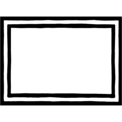 Border Stripe Self-Adhesive Labels in Black - 12 Per Package