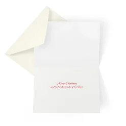 Botanical Merry Christmas Small Boxed Christmas Cards - 15 Cards & 15 Envelopes