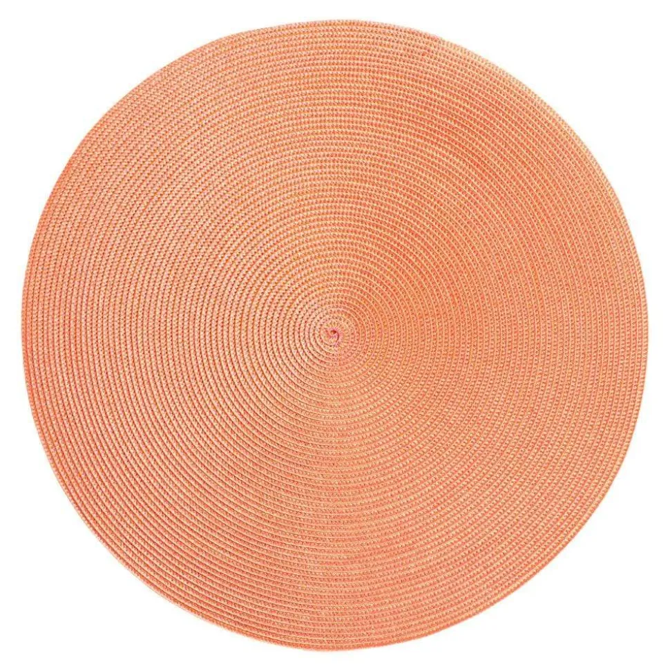 Braided Round Placemat in Gold & Fiesta - 1 Each