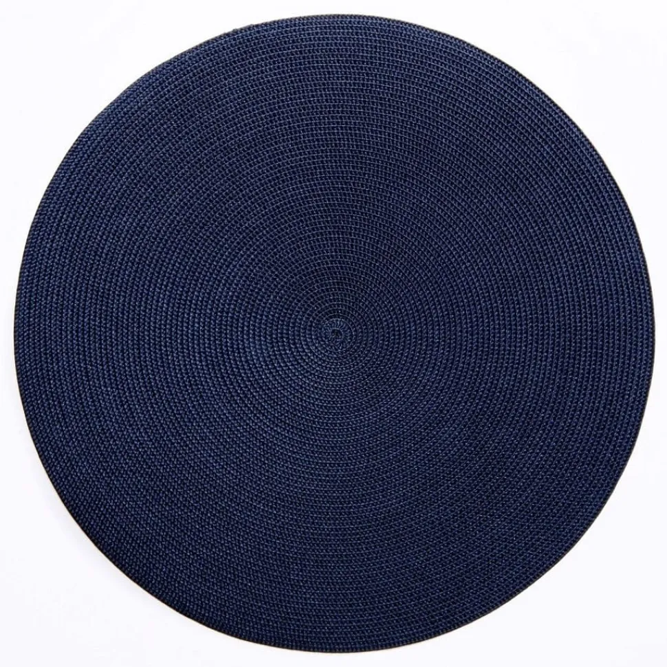 Braided Round Placemat in Navy - 1 Each