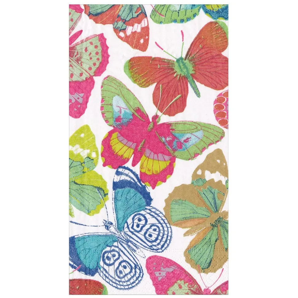 Butterflies Bright Guest Towel Napkins - 15 Per Package