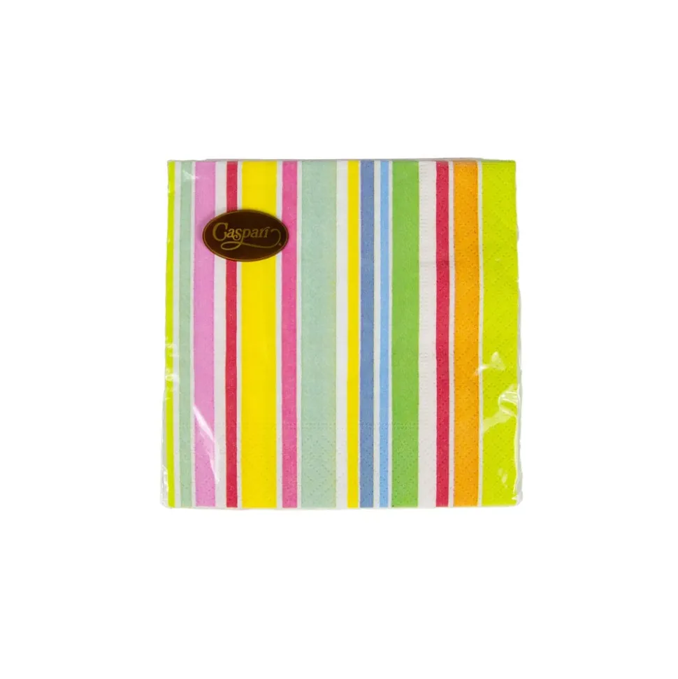 Cabana Stripe Bright Cocktail Napkins - 20 Per Package