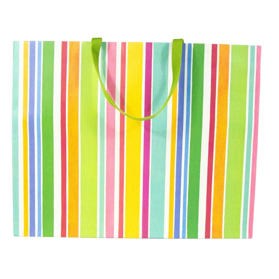 Cabana Stripe Bright Gift Bags - 1 Jumbo Gift Bag