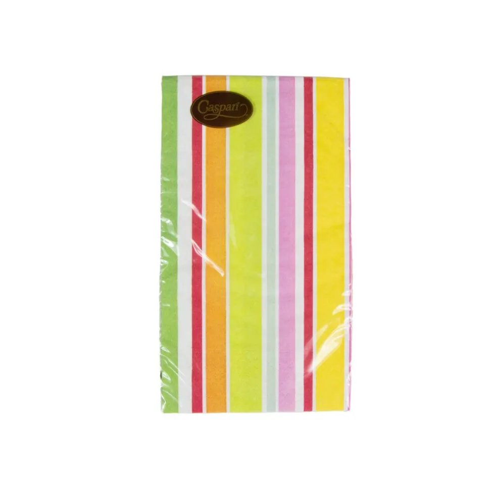 Cabana Stripe Bright Guest Towel Napkins - 15 Per Package