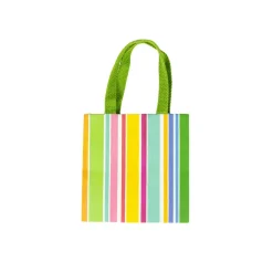 Cabana Stripe Bright Small Square Gift Bags - 1 Each