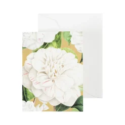 Camellia Garden Gift Enclosure Cards in Gold - 4 Mini Cards & 4 Envelopes