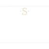 Caspari Antique Plain Letter S Foil Correspondence Cards - 12 Cards and Envelopes