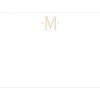 Caspari Antique Plain Letter M Foil Correspondence Cards - 12 Cards and Envelopes