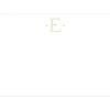 Caspari Antique Plain Letter E Foil Correspondence Cards - 12 Cards and Envelopes