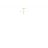 Caspari Antique Plain Letter F Foil Correspondence Cards - 12 Cards and Envelopes