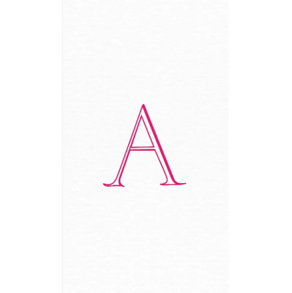 Caspari Antique Plain Single Initial Personalized Guest Towel Napkins
