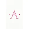 Caspari Antique Plain With Dots Single Initial Personalized Guest Towel Napkins