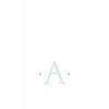 Caspari Antique Robin's Egg Single Initial Guest Towel Napkins - 24 Per Box