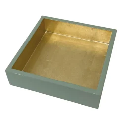 Celadon With Gold Lacquer Luncheon Napkin Holders