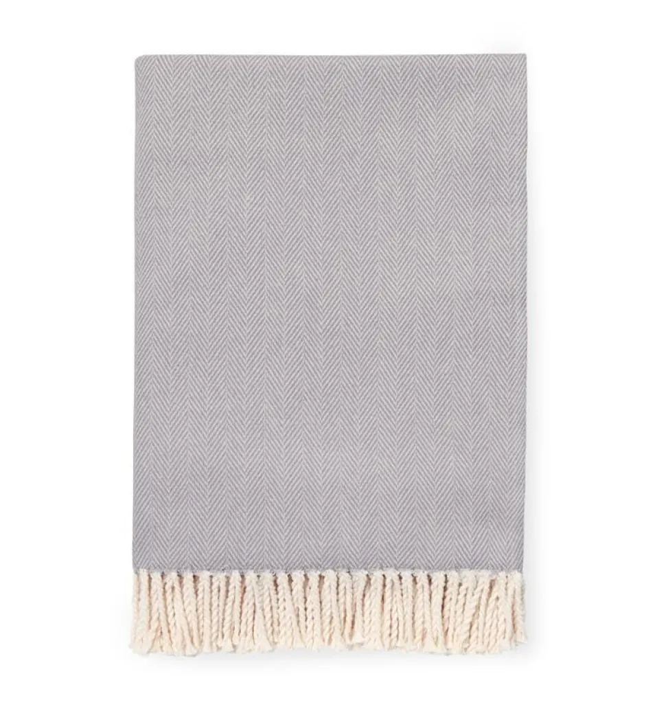 Celine Herringbone Throw in Lilac
