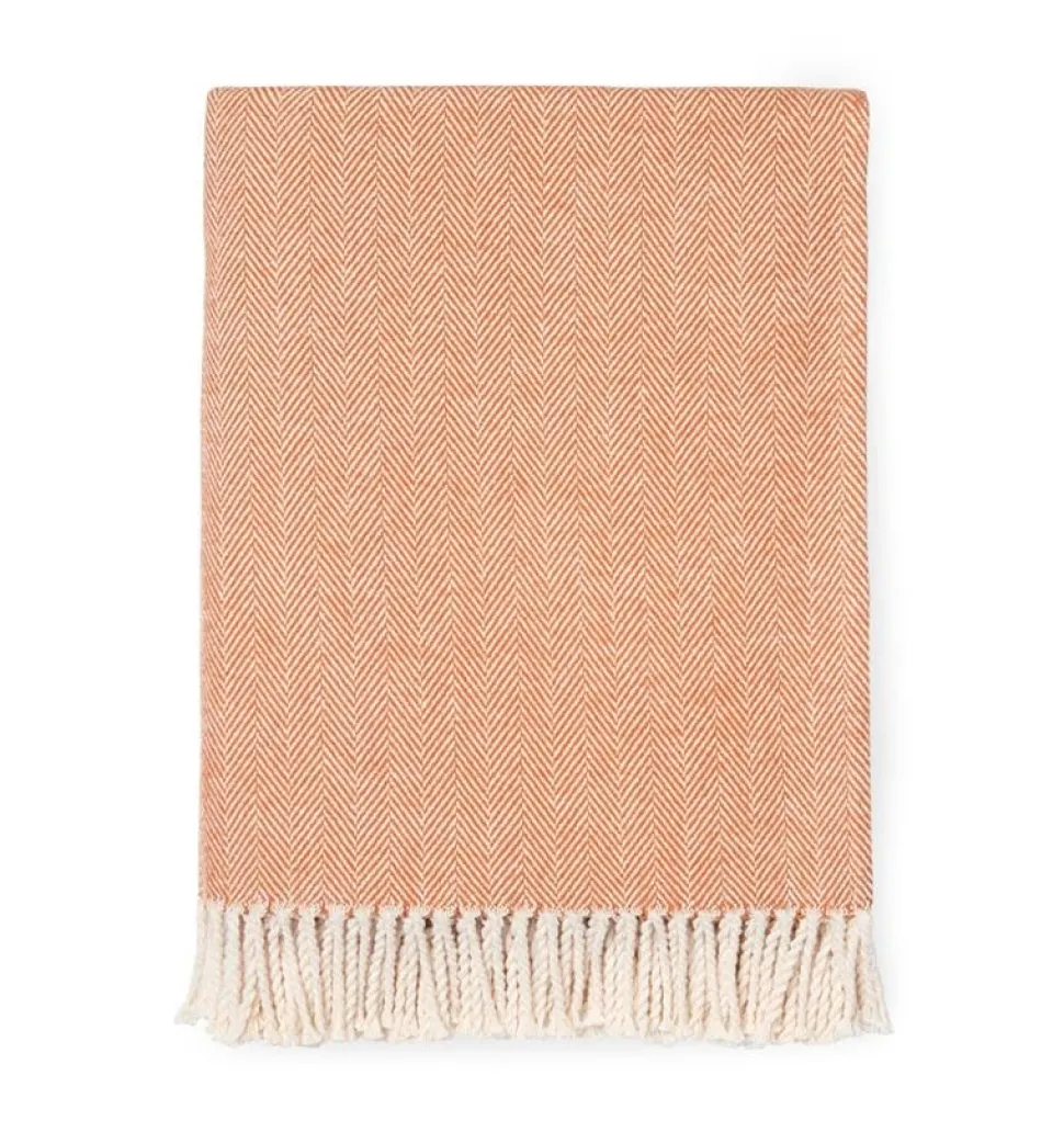 Celine Herringbone Throw in Paprika