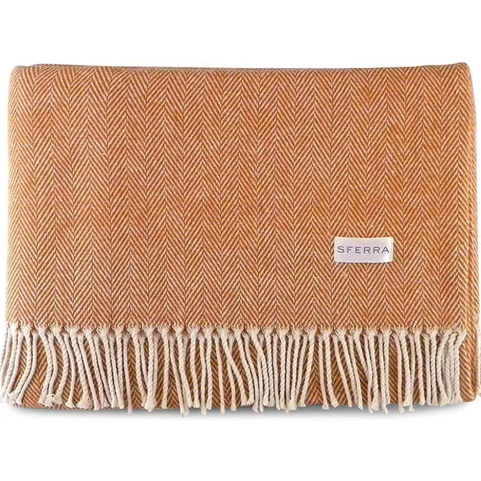 Celine Herringbone Throw in Paprika