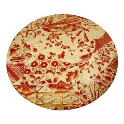 Ceramic Plate Coral/Gold Round Placemats - Single Placemat